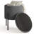 Modern Round Boucle Ottoman With Storage-1788579432