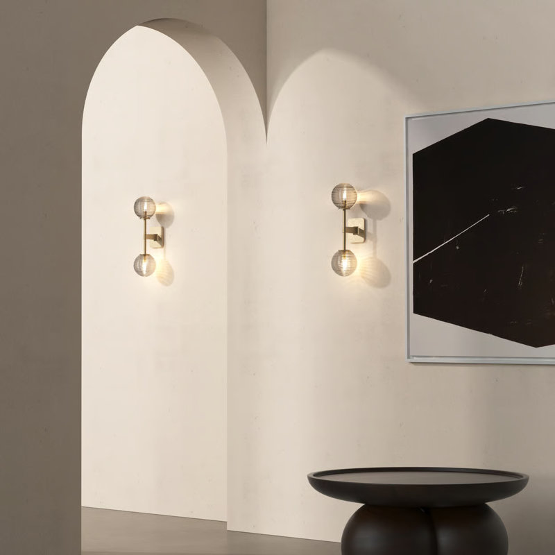 Tacoma 2 - Light Armed Sconce, Matte Black, Clear