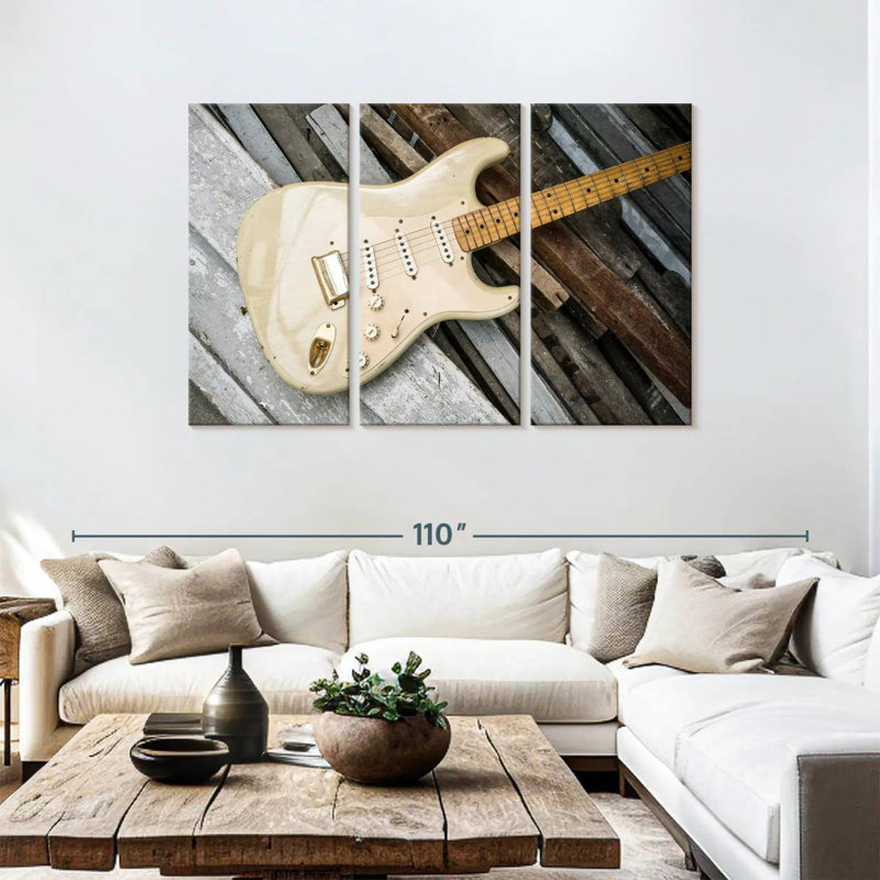 Guitare Abarca sur planches, H 48 po x l 74 po