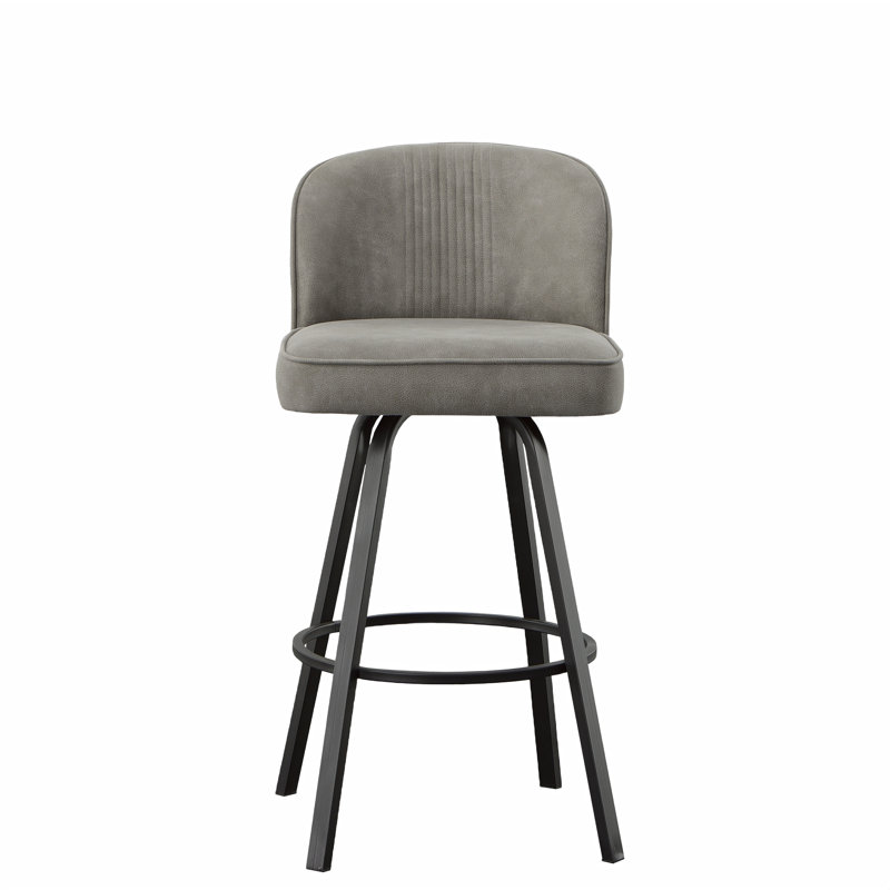 Ieremia Swivel Upholstered Counter Stool with Metal Frame, Bar Stool (30" Seat Height)