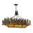Rustic Lodge 8 - Light Dimmable Geometric Chandelier