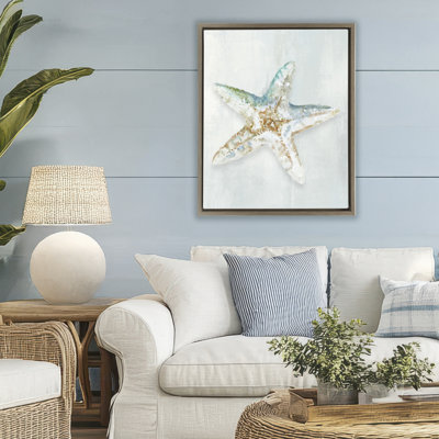 Cadre flottant discret étoile de mer Serenity, design par Hannah Dawson