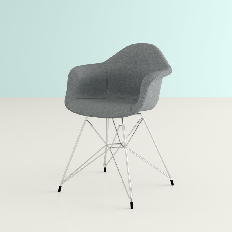 Askegard 19'' H Fabric Upholstered Armchair, Gray
