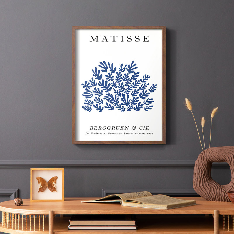 Matisse CCXCIX, reproduction encadrée - bois massif, Brun, H 10 po x l 8 po