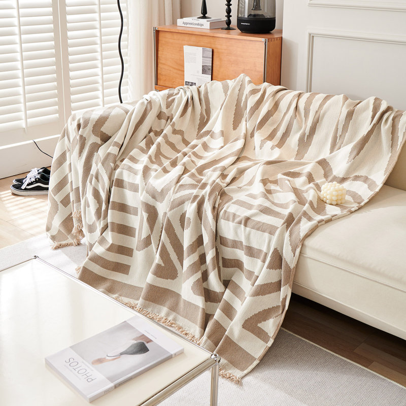 Housse pour canapé modulaire Boho Chenille, Kaki, H 91 po x l 134 po x P 0,2 po