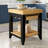 Behling Solid Butcher Block Kitchen Island with Baskets and Storage Shelf-521640768