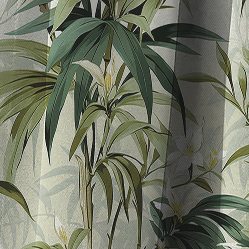 Motif de bambou tropical Zen III - rideau floral - rideau occultant floral - 1 panneau, L 52 po x L 84 po
