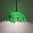 Colorado Tiffany Pendant Lights Fixture Green Stained Glass Leaves LED Bulbs Included 16”W*16”D*75”H