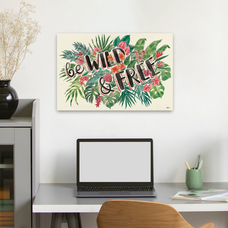 Jungle Vibes VI - art fougère fleur de fougère Anthurium, H 16 po x l 24 po