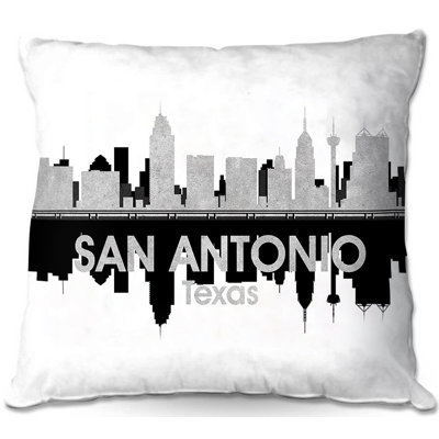City IV San Antonio Texas Reversible Throw Pillow