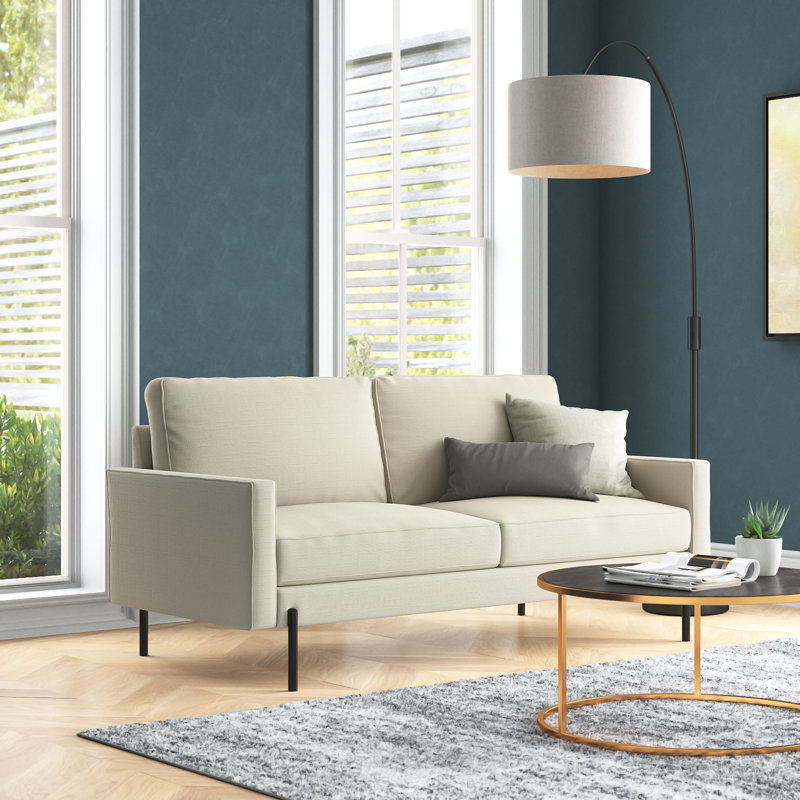 Canapé Aurane, Lin beige naturel
