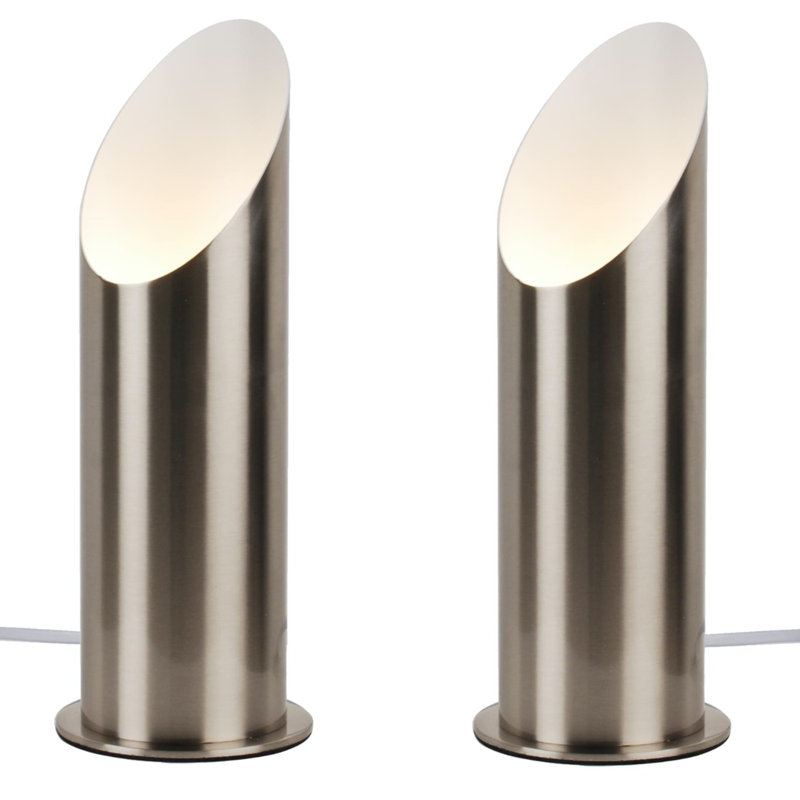 Abderraouf 27.3cm Floor Lamp Set, Satin Nickel