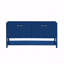 Console de hall d'entrée bleue à 4 portes - Fabrication en panneau de fibres à densité moyenne avec tablette inférieure ouverte, rangement spacieux pour le salon et le vestibule
