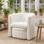 Fauteuil d'appoint et repose-pieds rembourrés Braedin, aucun assemblage requis-91382050