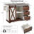 55.5" Farmhouse Kitchen Island With Drop Leaf, Rolling Cart, Barn Door Storage & Built-In Spice Rack, White-246533403
