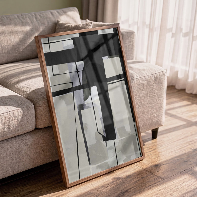 Modern Geometric Forms by Cartissi — Abstract Wall Art, 24 × 36, Wrapped Canvas, Does Not Apply