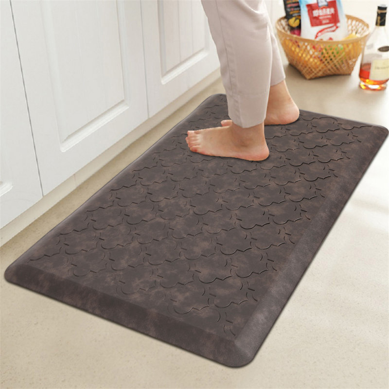 Tapis de cuisine Makasha, Rectangle 1 pi 8 po x 2 pi 6 po, Marron