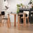 Black Brown Round Solid Wood Dining table-1292036293
