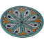 Sarcelle antique / orange / bleu andalou - plaque en céramique à motif