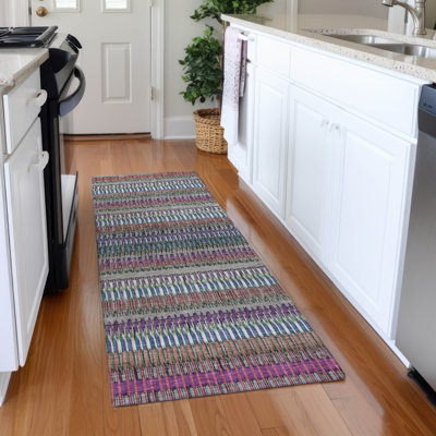 Jurnee Washable Striped Indoor / Outdoor Rug