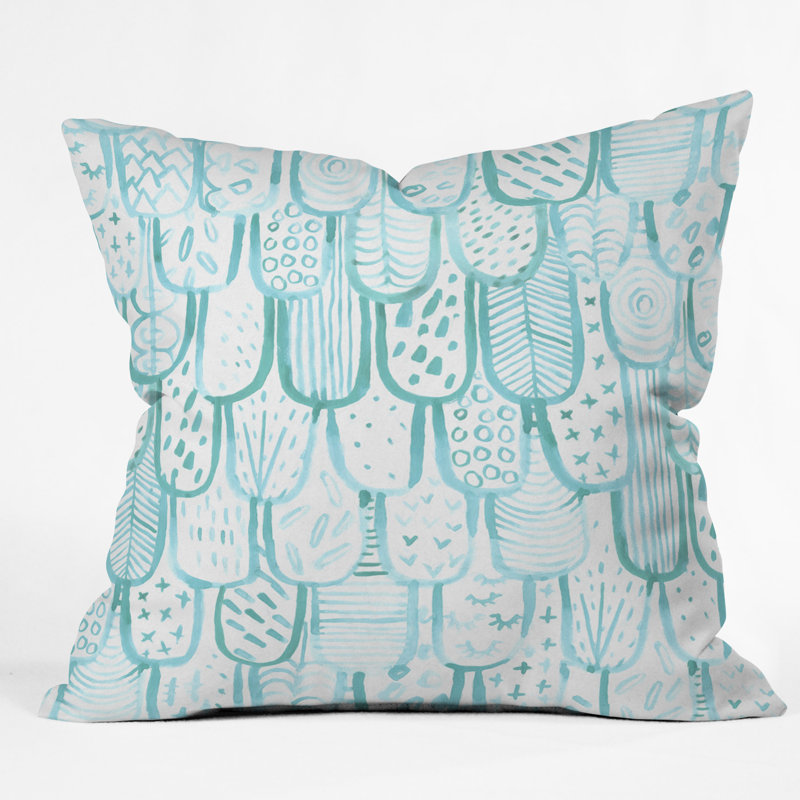 Outdoor Throw Pillow, 16" x 16", Blue