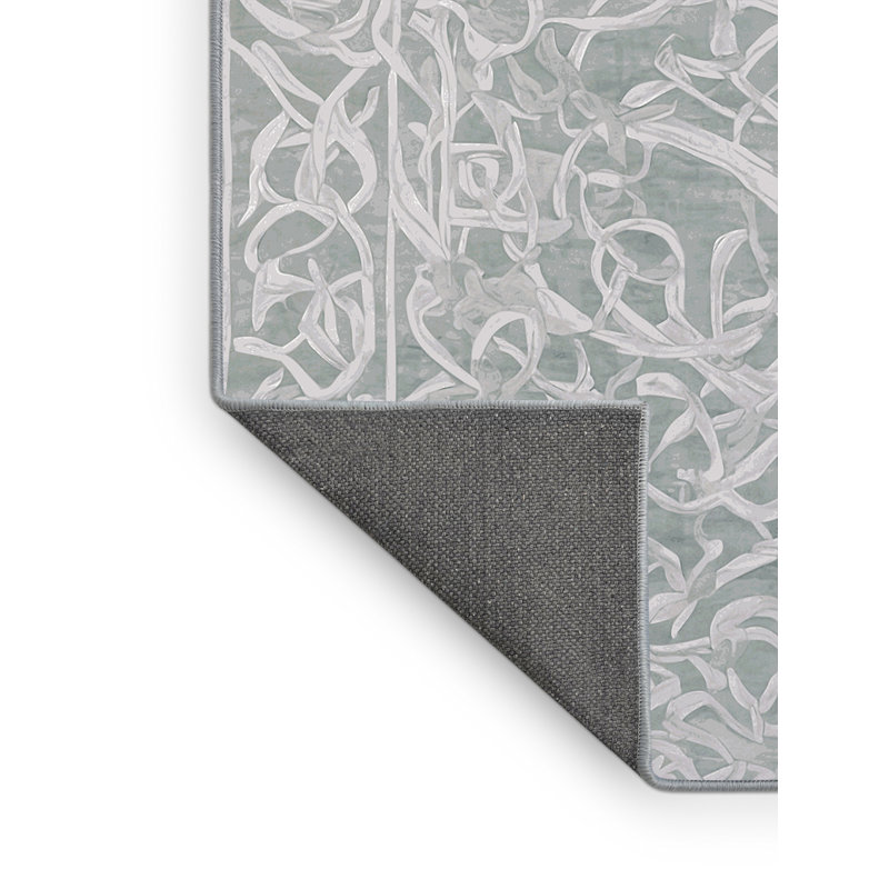 Silky Soft Plush Blue Area Rug, Round 4'