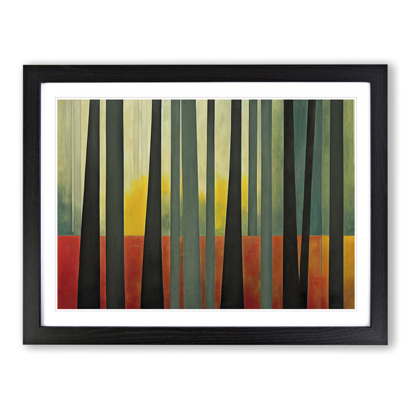 Adorable Abstract Forest - Framed Print, Black, 46cm H x 64cm W x 2cm D