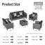 Viani 7 - Person Patio Conversation Set with Cushions-2140136387