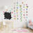 Chalkboard Puzzle With Colourful Alphabet And Height Chart Wall Sticker