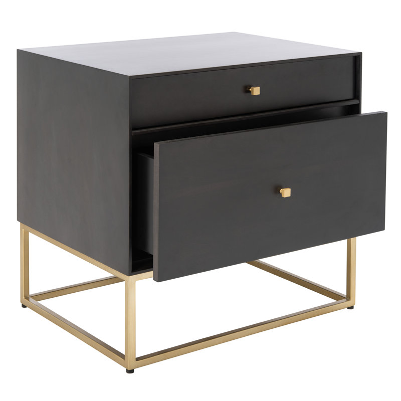 Monadnoc 24.2'' W Nightstand, Gold/Black