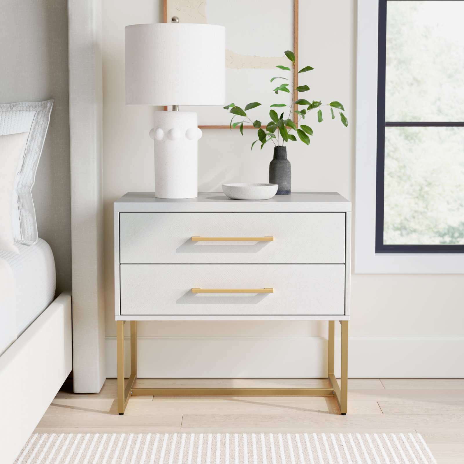 Sheldon Nightstand, White