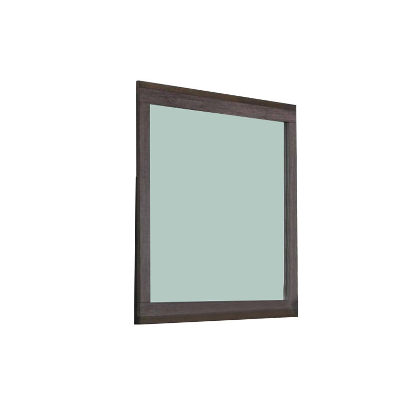 Miroir contemporain l 37,7 po, deux tons gris antique