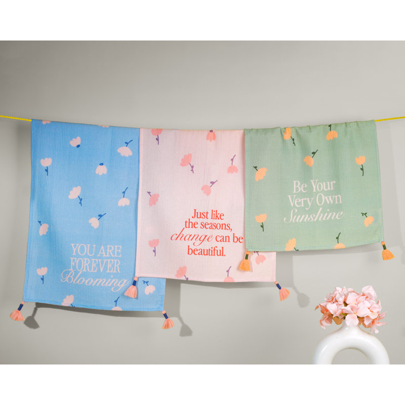 Daily Affirmation Pastel Kitchen Towel Set