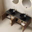 Meuble-lavabo mural 60 po avec lavabo en céramique