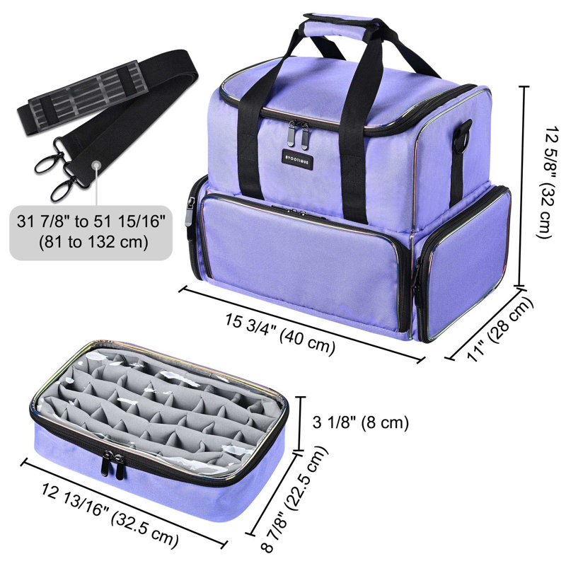 Organisateur de maquillage en tissu Mezmariah, Mauve