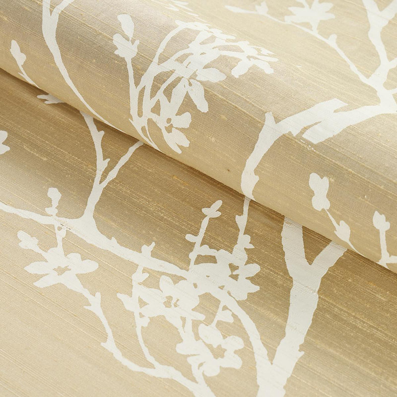 Tissu en soie Twiggy, Champagne