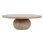 Belize 42" Round Reclaimed Pine Modern Coffee Table with Ball Pedestal Base