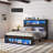 Revan Ivy Bronx Bed Frame With Storage Headboard&footboard, Wooden Platform Bed With Charging Station&led Light,no Box Spring Needed-910134177-910134206