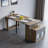 Modern Extendable Dining Table Rectangle Sideboard with Storage-1026184653