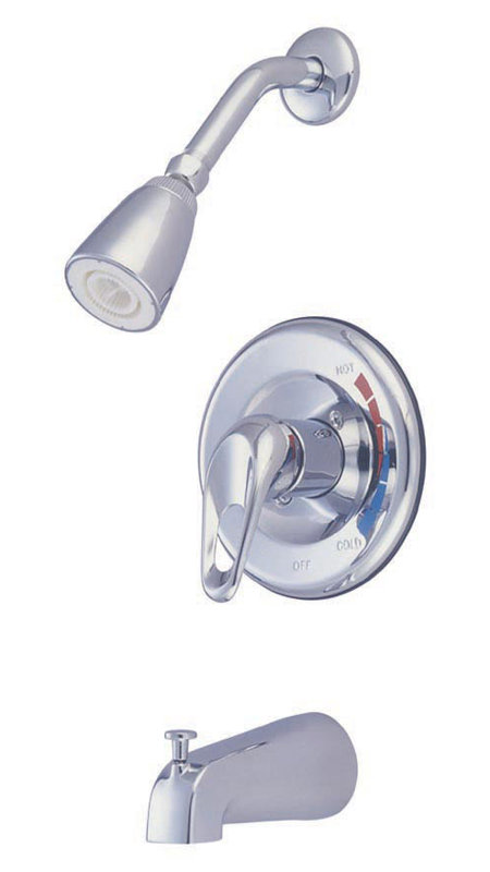 Volume Control Tub and Shower Faucet, Polished Chrome