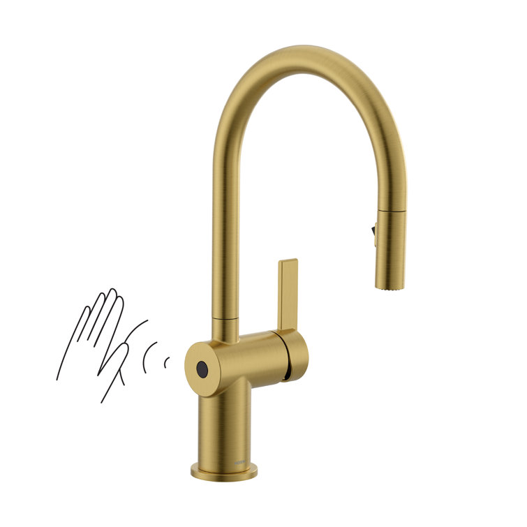 Moen Cia MotionSense Wave Single Handle Pulldown Kitchen Faucet with Power Clean Technology