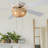 Jayceon 52"W Bohemian Rattan Caged Lighted White Ceiling Fan