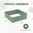 Aoodor 3 Ft x 3 Ft Galvanized Steel Raised Garden Bed