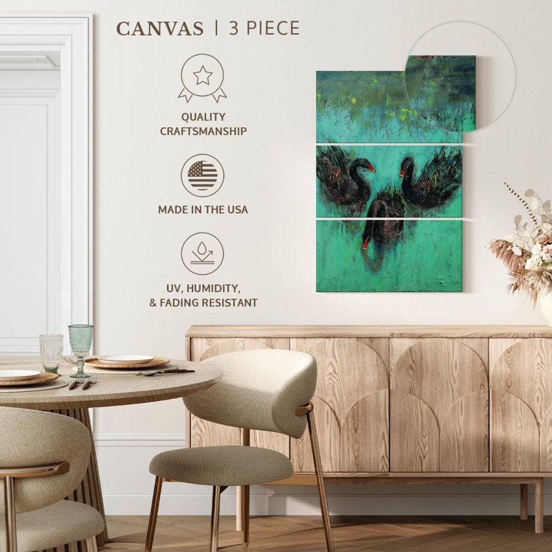 Brampt Black Swans, 45" H x 28" W