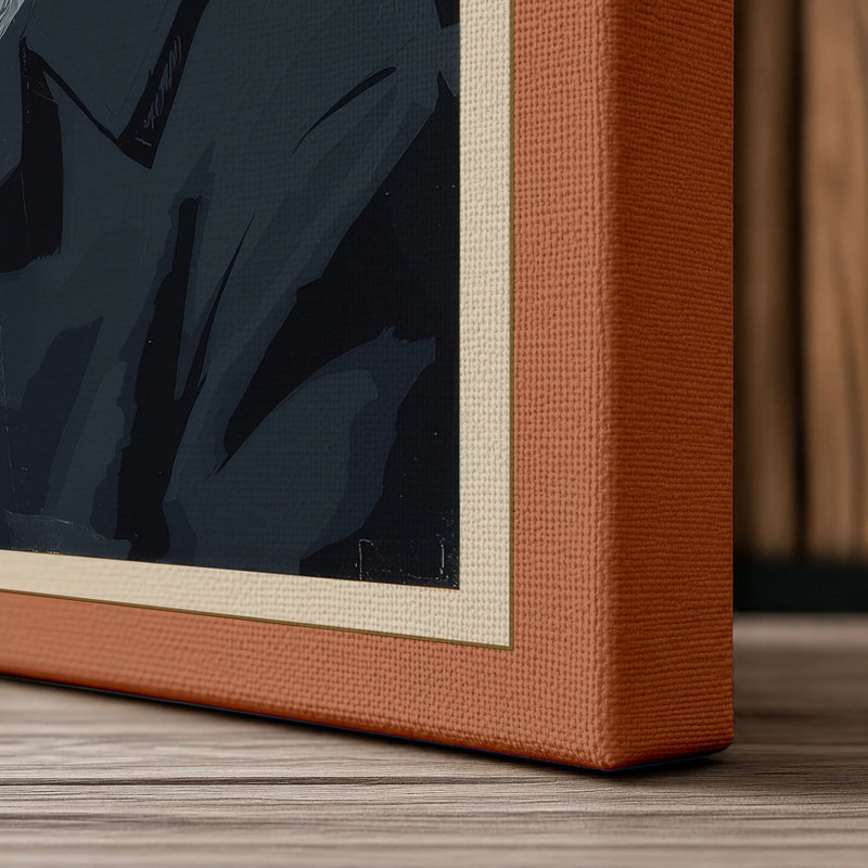 Dressed in Dignity Modern - Wrapped Canvas, 18x12 - 45.7 x 30.5 cm, Terracotta Border