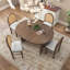 Ensemble de table de salle à manger 5 pièces pour 5 personnes, ensemble de table de salle à manger extensible rétro avec 4 chaises rembourrées, ensemble de table de cuisine et chaises pour la salle à manger et la cuisine