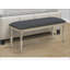 Banc, 48 po rectangulaire, rembourré, bois, entrée, salle à manger, cuisine, antique, tissu, bois massif, transitionnel