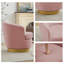 Fauteuil demi-tonneau pivotant en velours Janien-797537533