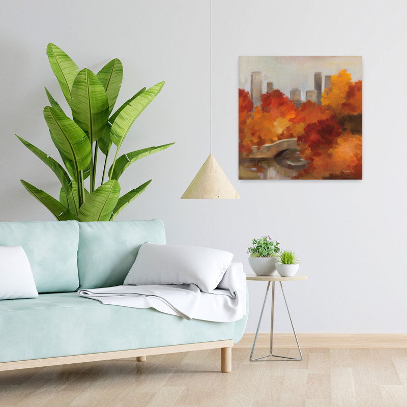 Art contemporain contemporain abstrait, art urbain d'automne, H 24 po x l 24 po