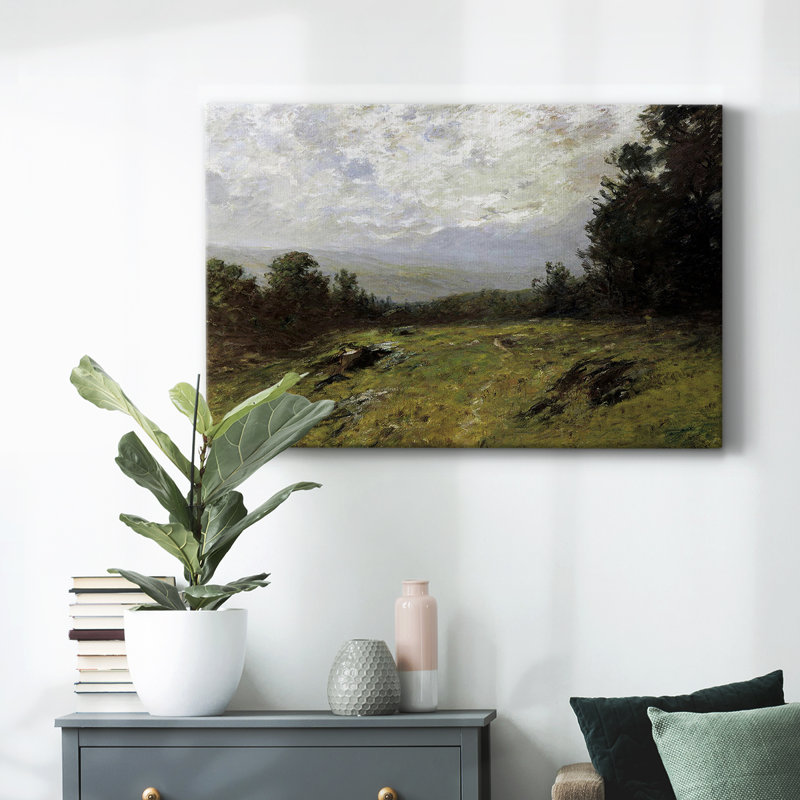 Paysage rétro - MLII, H 9 po x l 13 po x P 1,5 po, Toile tendue